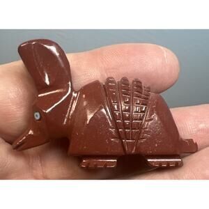 Navajo Carved Pipestone Armadillo Fetish by Sammy Smith Native Art Figurine